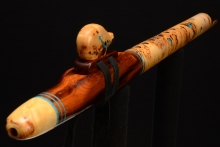 Yellow Cedar Burl Native American Flute, Minor, Mid G-4, #F40K